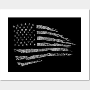 White American Flag Posters and Art